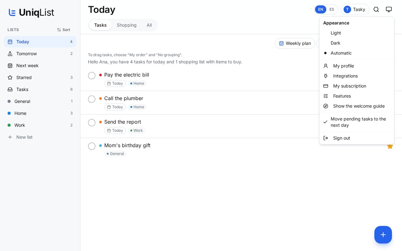Settings and this guide