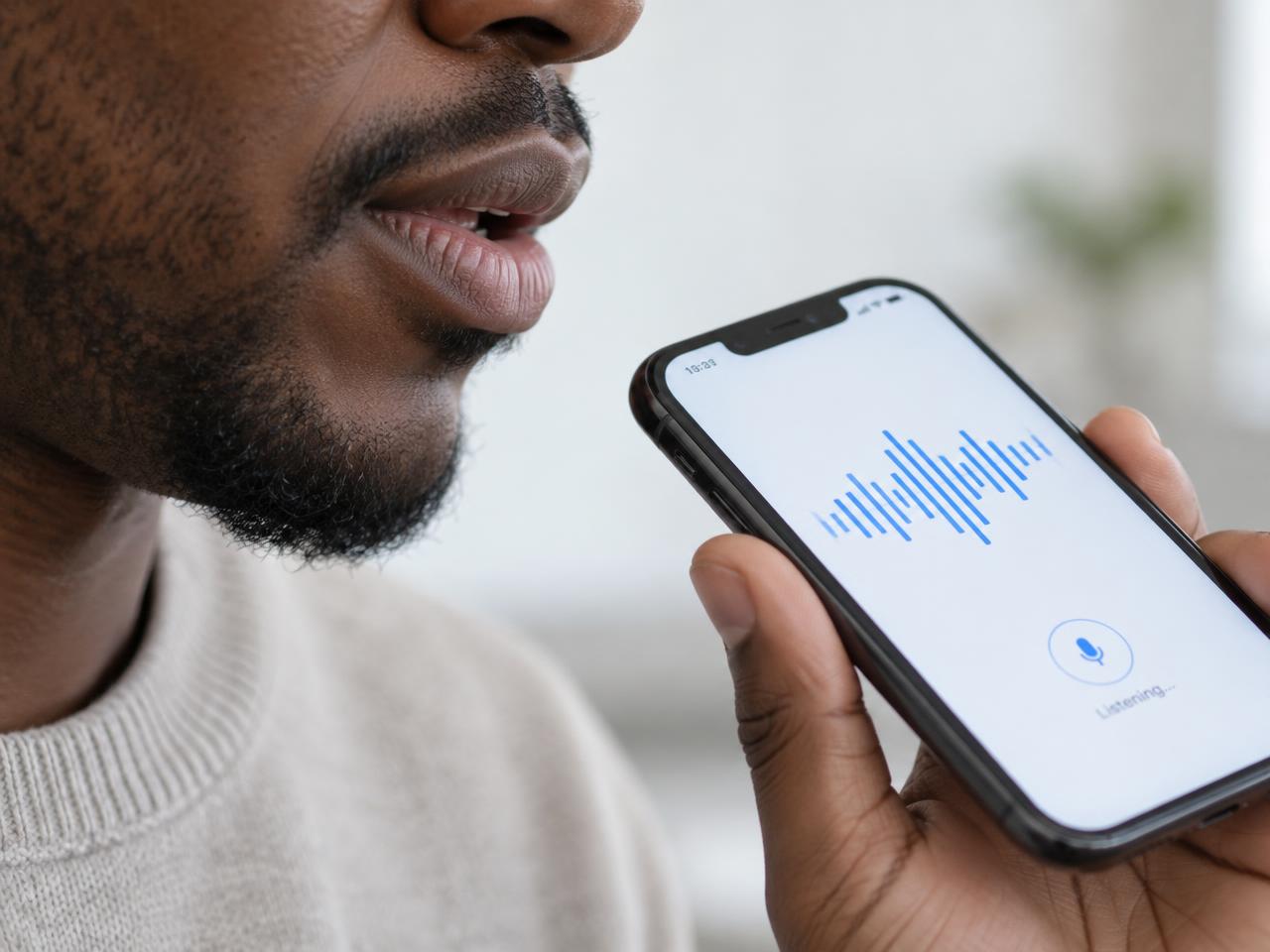 A man asking Tasky for a task by voice